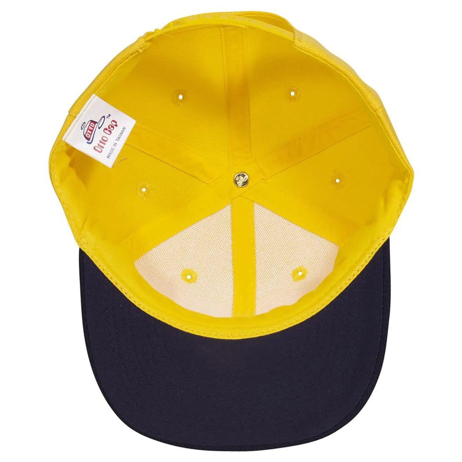 OTTO 27-211 6 Panel Mid Profile Baseball Cap - Nvy/Yel - Nvy/Yel / 6 1/2’’ - 7 5/8’’