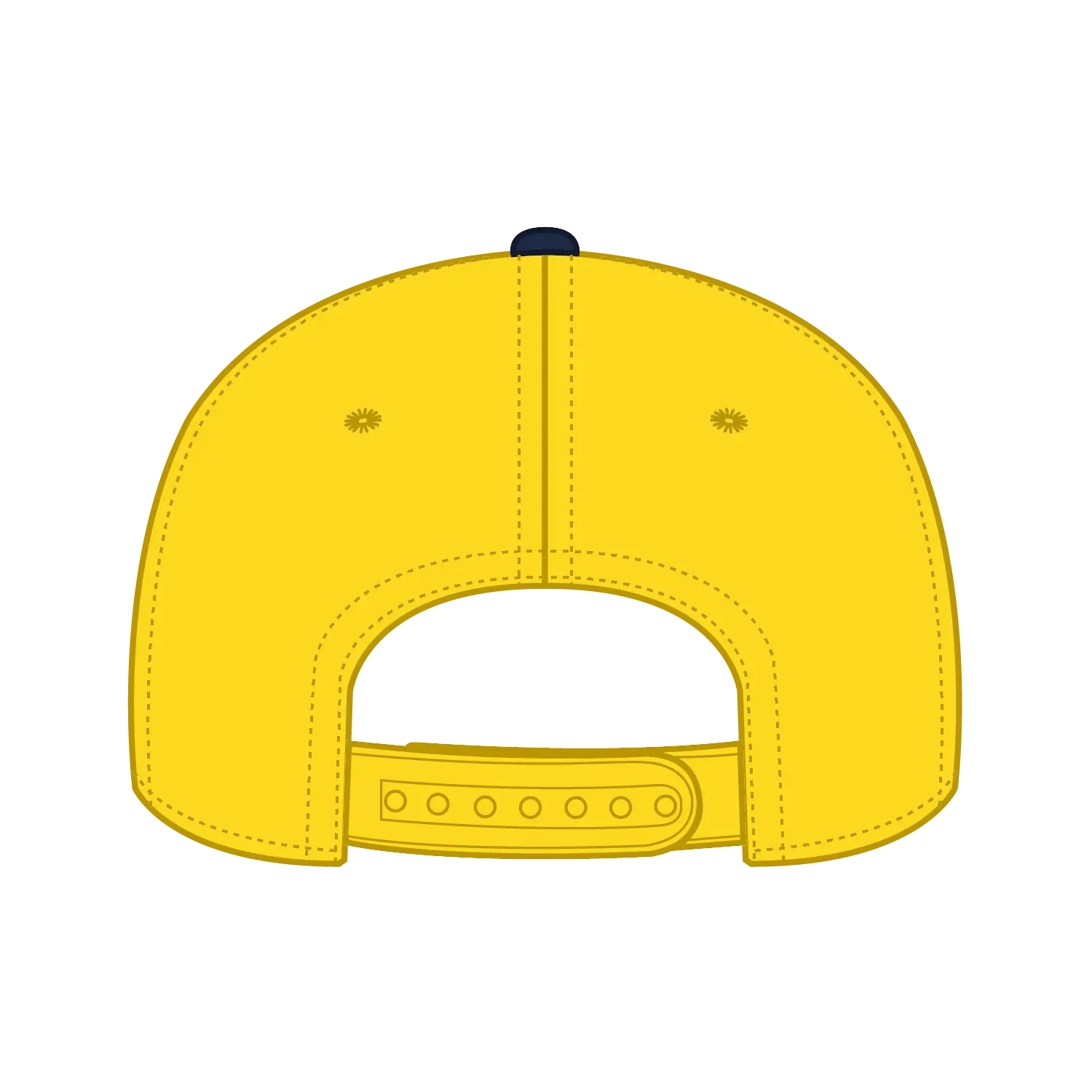 OTTO 27-211 6 Panel Mid Profile Baseball Cap - Nvy/Yel - Nvy/Yel / 6 1/2’’ - 7 5/8’’