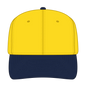 OTTO 27-211 6 Panel Mid Profile Baseball Cap - Nvy/Yel - Nvy/Yel / 6 1/2’’ - 7 5/8’’