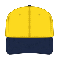 OTTO 27-211 6 Panel Mid Profile Baseball Cap - Nvy/Yel - Nvy/Yel / 6 1/2’’ - 7 5/8’’
