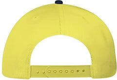 OTTO 27-211 Wool Blend Pro Style Cap with 6 Embroidered Eyelets - Navy Yellow - Navy Yellow / One Size Fits Most