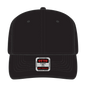 OTTO 270-1 Seamless 6 Panel Mid Profile Baseball Cap - Black - Black / 7 3/8’’ - 7 5/8’’
