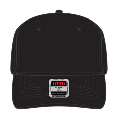 OTTO 270-1 Seamless 6 Panel Mid Profile Baseball Cap - Black - Black / 7 3/8’’ - 7 5/8’’