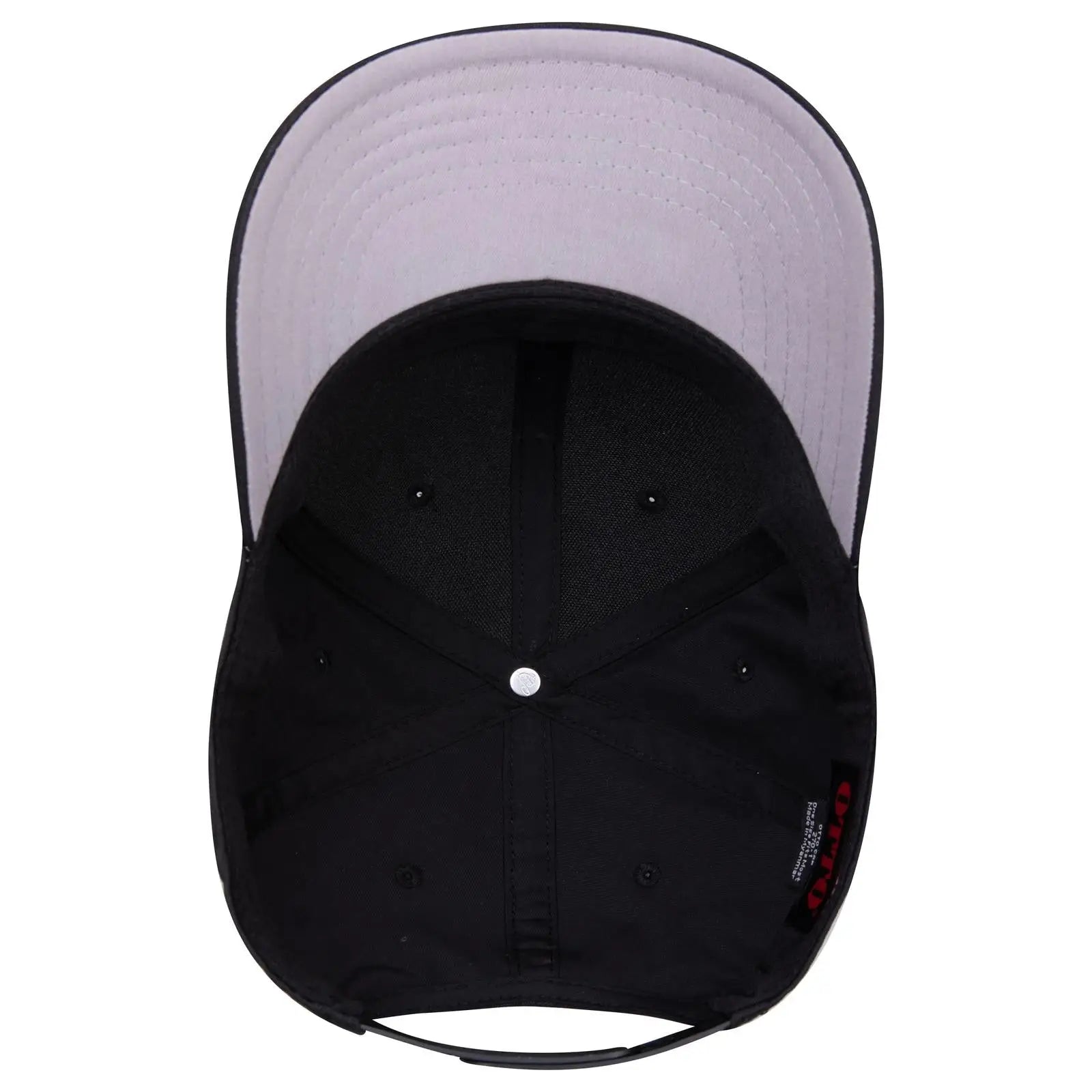 OTTO 270-1 Seamless 6 Panel Mid Profile Baseball Cap - Black - Black / 7 3/8’’ - 7 5/8’’