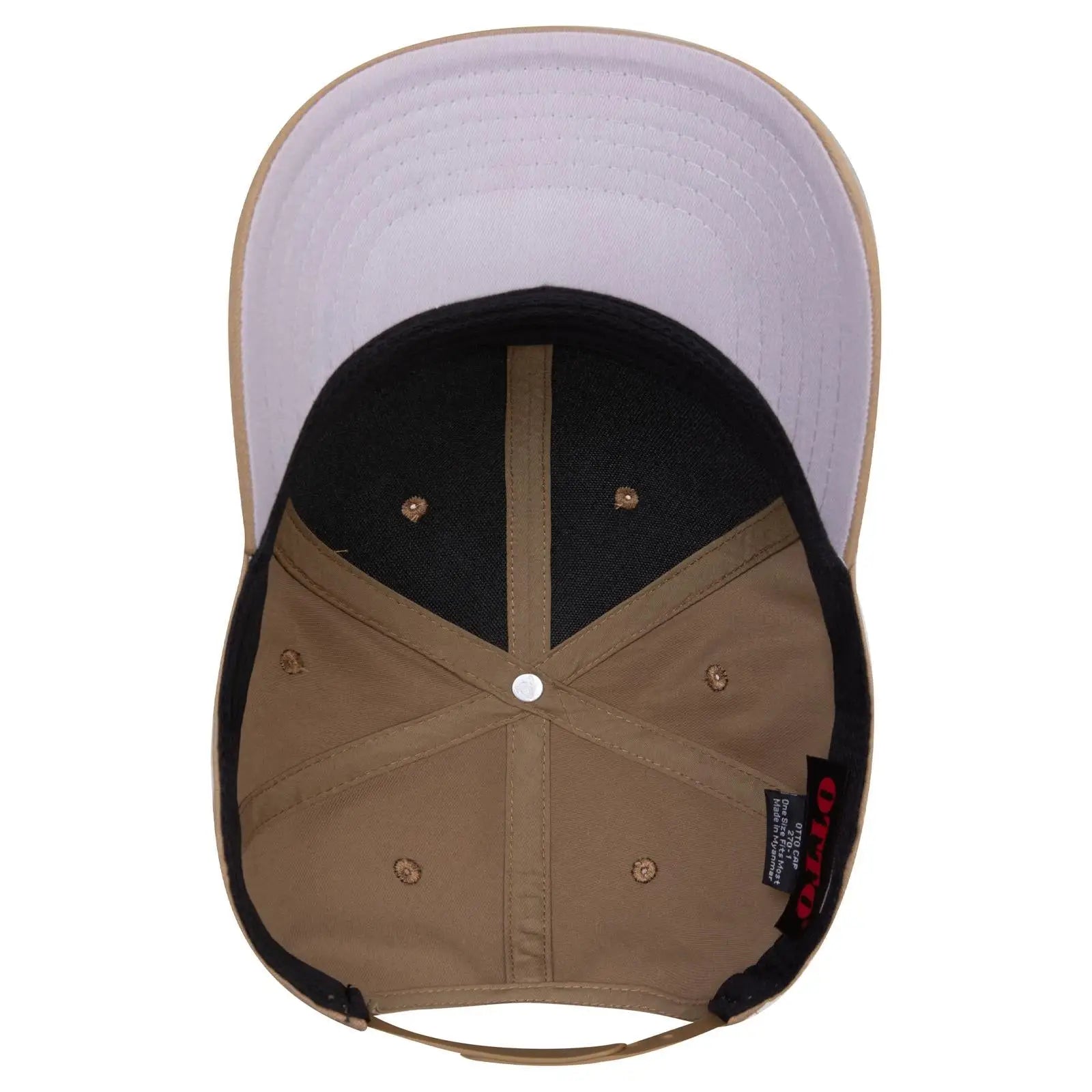 OTTO 270-1 Seamless 6 Panel Mid Profile Baseball Cap - Coyote Brown - Coyote Brown / 7 3/8’’ - 7 5/8’’