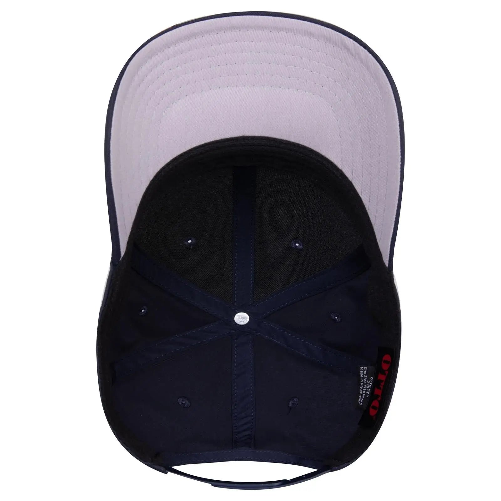 OTTO 270-1 Seamless 6 Panel Mid Profile Baseball Cap - Navy - Navy / 7 3/8’’ - 7 5/8’’