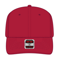 OTTO 270-1 Seamless 6 Panel Mid Profile Baseball Cap - Red - Red / 7 3/8’’ - 7 5/8’’