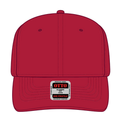 OTTO 270-1 Seamless 6 Panel Mid Profile Baseball Cap - Red - Red / 7 3/8’’ - 7 5/8’’