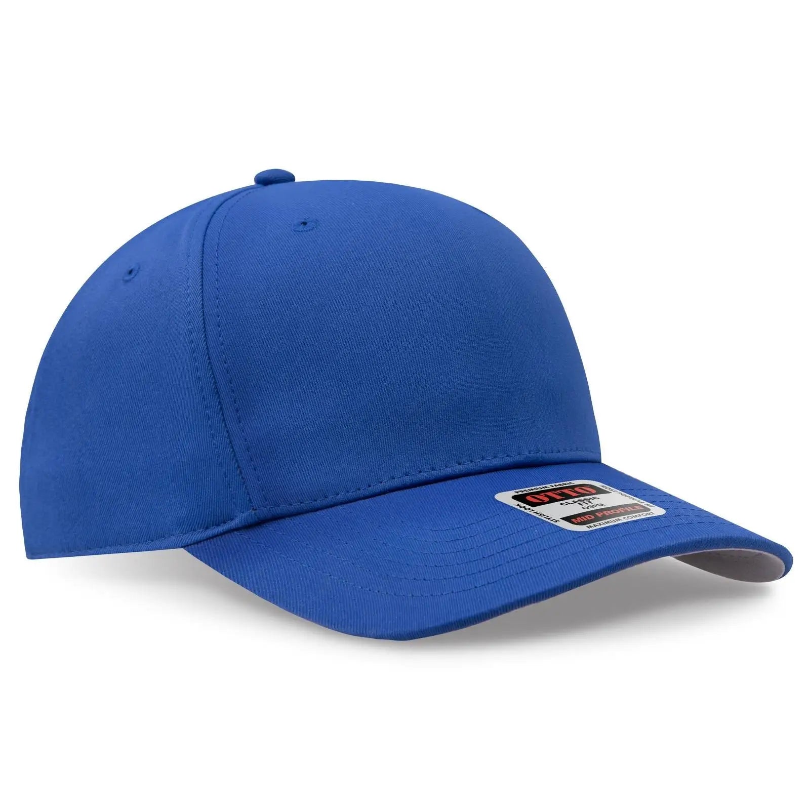 OTTO 270-1 Seamless 6 Panel Mid Profile Baseball Cap - Royal - Royal / 7 3/8’’ - 7 5/8’’
