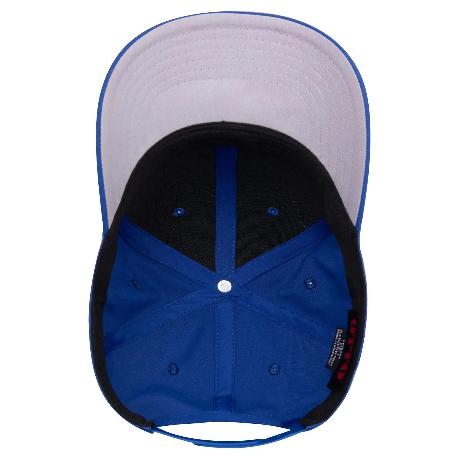 OTTO 270-1 Seamless 6 Panel Mid Profile Baseball Cap - Royal - Royal / 7 3/8’’ - 7 5/8’’