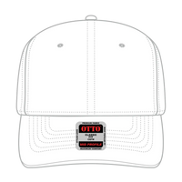 OTTO 270-1 Seamless 6 Panel Mid Profile Baseball Cap - White - White / 7 3/8’’ - 7 5/8’’