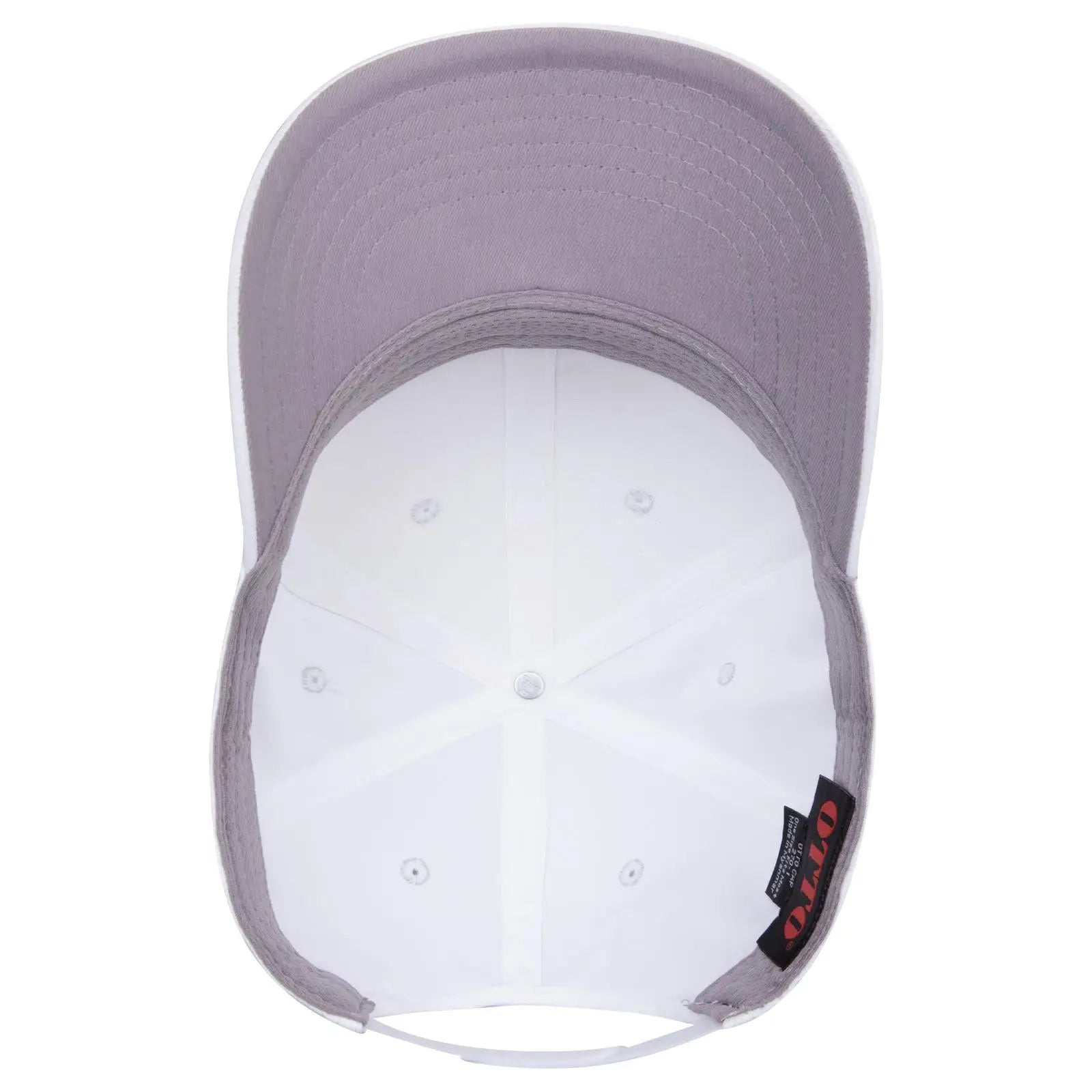 OTTO 270-1 Seamless 6 Panel Mid Profile Baseball Cap - White - White / 7 3/8’’ - 7 5/8’’