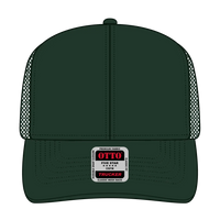 OTTO 30-287 6 Panel Mid Profile Mesh Back Trucker Cap - Dk. Green - Dk. Green / 6 1/2’’ - 7 5/8’’