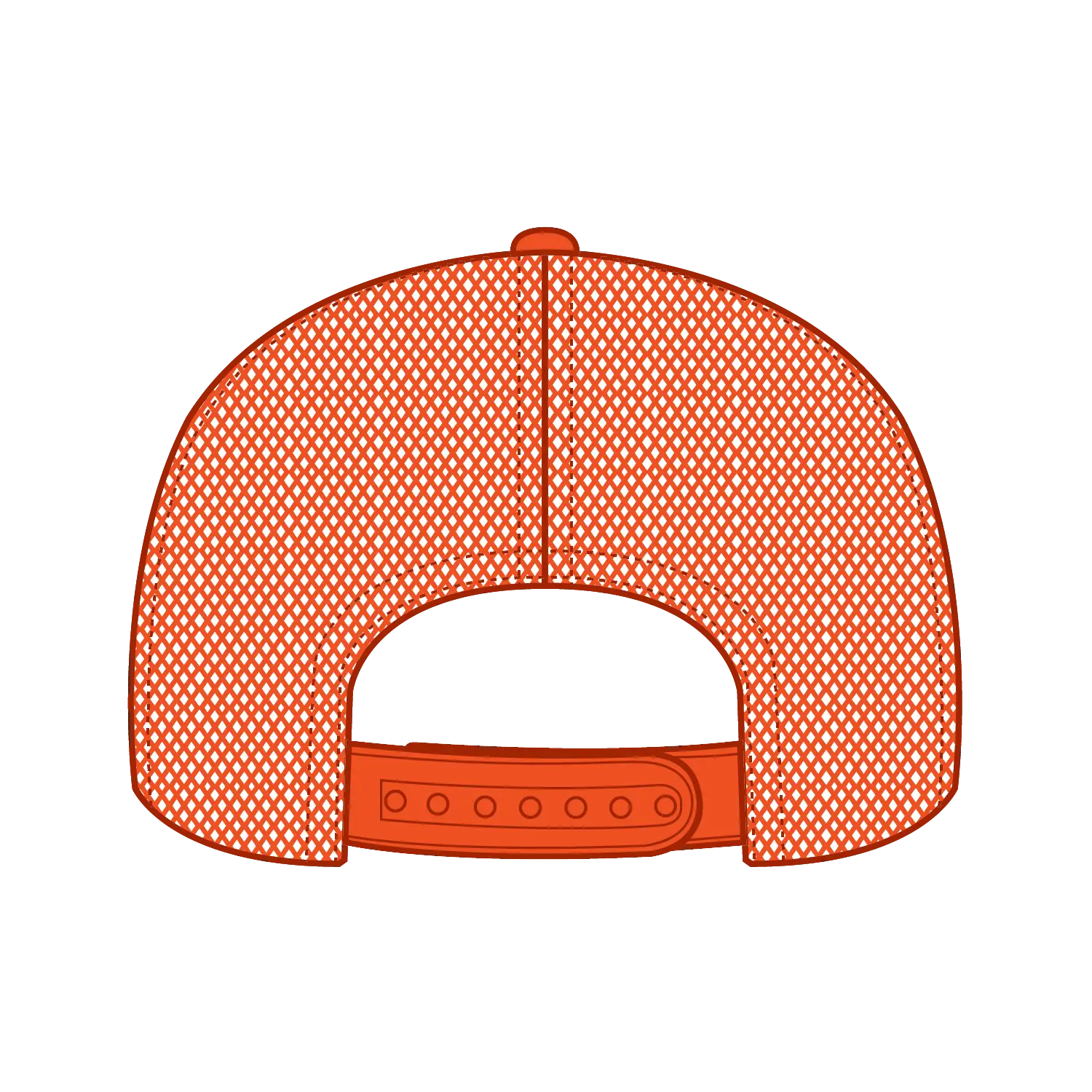 OTTO 30-287 6 Panel Mid Profile Mesh Back Trucker Cap - N. Orange - N. Orange / 6 1/2’’ - 7 5/8’’