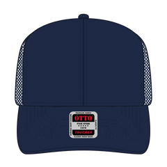 OTTO 30-287 6 Panel Mid Profile Mesh Back Trucker Cap - Navy - Navy / 6 1/2’’ - 7 5/8’’