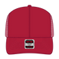 OTTO 30-287 6 Panel Mid Profile Mesh Back Trucker Cap - Red - Red / 6 1/2’’ - 7 5/8’’