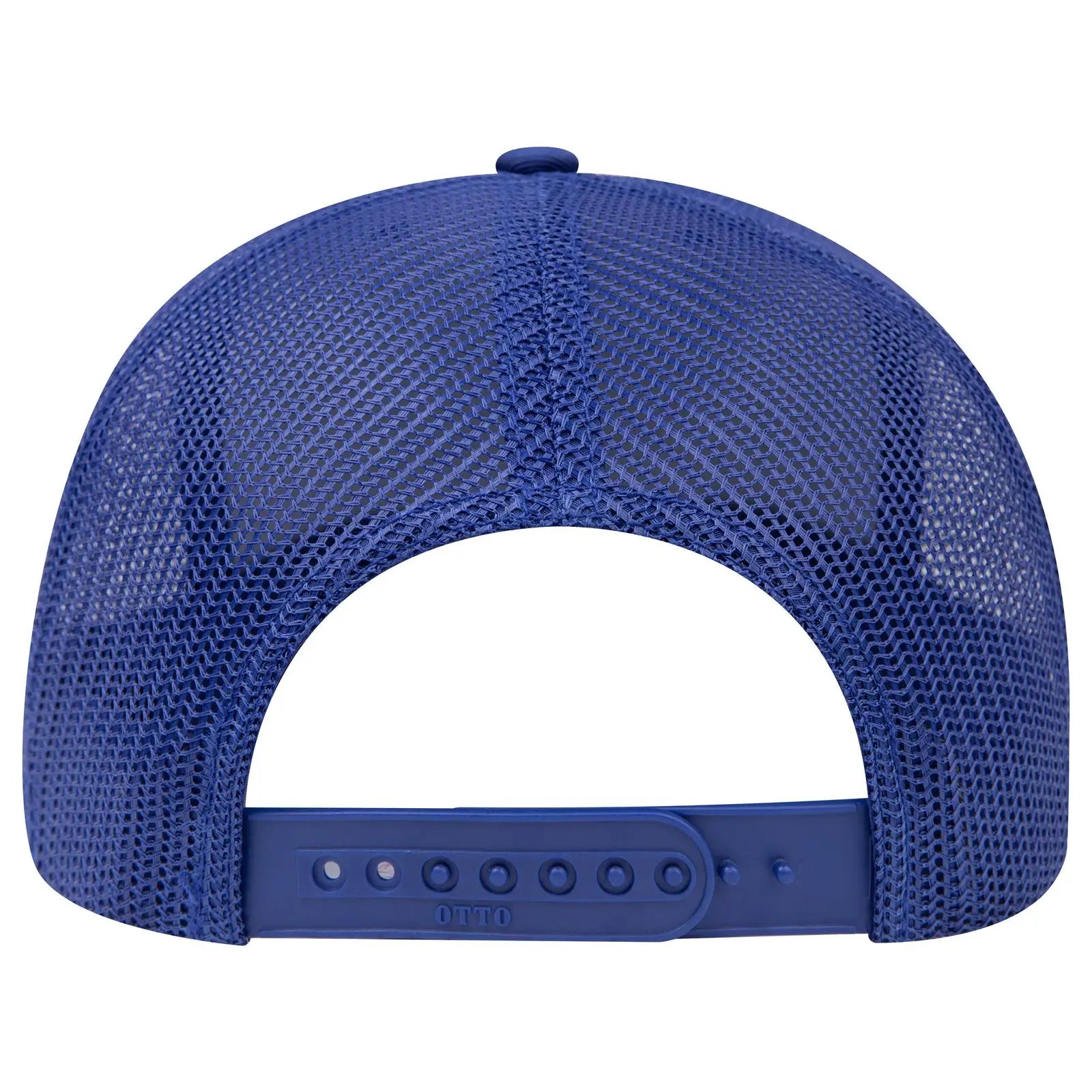 OTTO 30-287 6 Panel Mid Profile Mesh Back Trucker Cap - Royal - Royal / 6 1/2’’ - 7 5/8’’