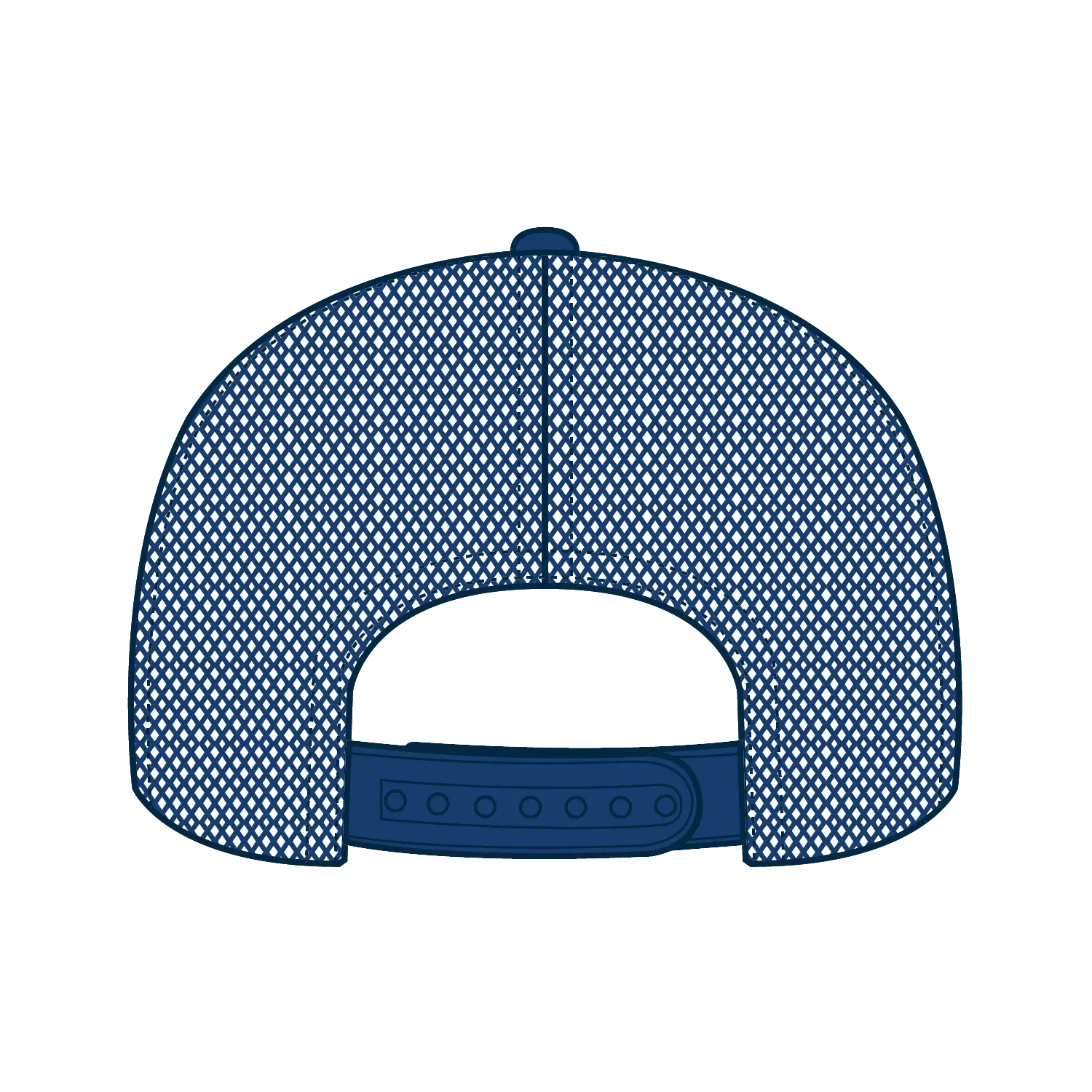 OTTO 30-287 6 Panel Mid Profile Mesh Back Trucker Cap - Royal - Royal / 6 1/2’’ - 7 5/8’’