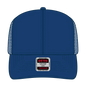 OTTO 30-287 6 Panel Mid Profile Mesh Back Trucker Cap - Royal - Royal / 6 1/2’’ - 7 5/8’’