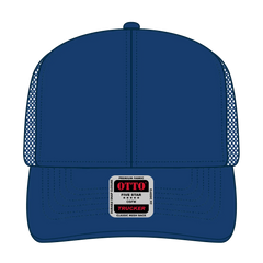 OTTO 30-287 6 Panel Mid Profile Mesh Back Trucker Cap - Royal - Royal / 6 1/2’’ - 7 5/8’’