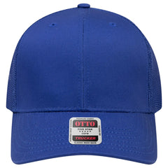 OTTO 30-287 6 Panel Mid Profile Mesh Back Trucker Cap - Royal - Royal / 6 1/2’’ - 7 5/8’’