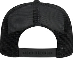 OTTO 30-287 Cotton Twill Pro Style Mesh Back Cap with Fabric Adjustable Hook - Black - Black / One Size Fits Most