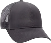 OTTO 30 287 Cotton Twill Pro Style Mesh Back Cap with Fabric Adjustable Hook Charcoal Gray Dark Gray / One Size Fits