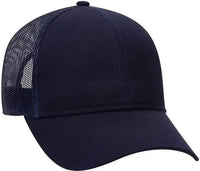 OTTO 30-287 Cotton Twill Pro Style Mesh Back Cap with Fabric Adjustable Hook - Navy - Navy / One Size Fits Most