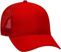 OTTO 30 287 Cotton Twill Pro Style Mesh Back Cap with Fabric Adjustable Hook Red Red / One Size Fits Most