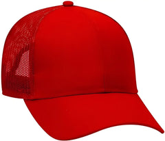 OTTO 30 287 Cotton Twill Pro Style Mesh Back Cap with Fabric Adjustable Hook Red Red / One Size Fits Most