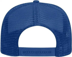 OTTO 30-287 Cotton Twill Pro Style Mesh Back Cap with Fabric Adjustable Hook - Royal - Royal / One Size Fits Most