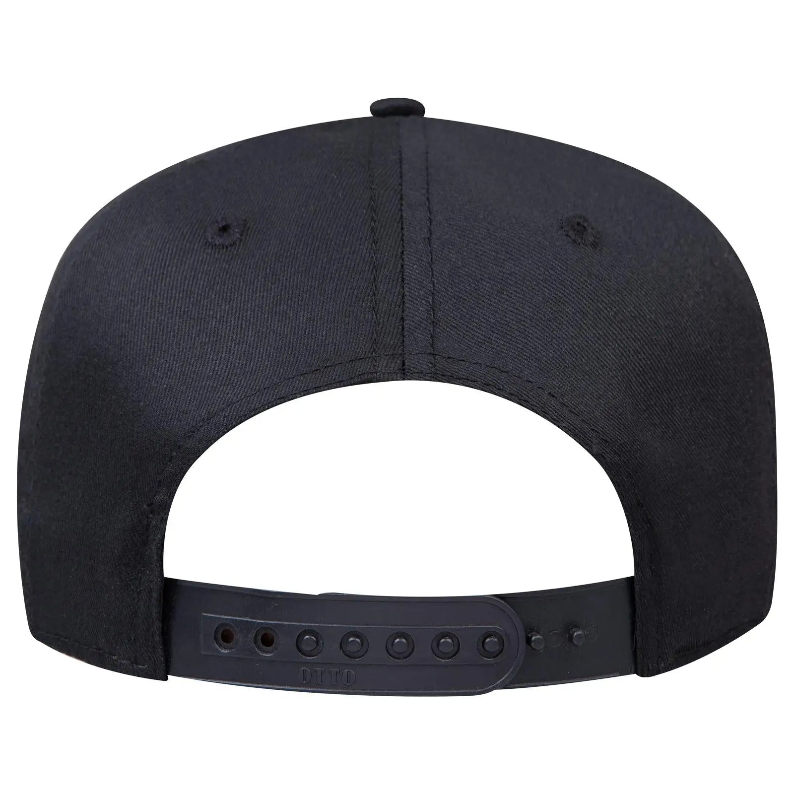 OTTO 31-069 5 Panel Mid Profile Baseball Cap - Black