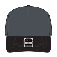 OTTO 31-069 5 Panel Mid Profile Baseball Cap - Blk/Ch.Gry - Blk/Ch.Gry / 6 1/2’’ - 7 5/8’’