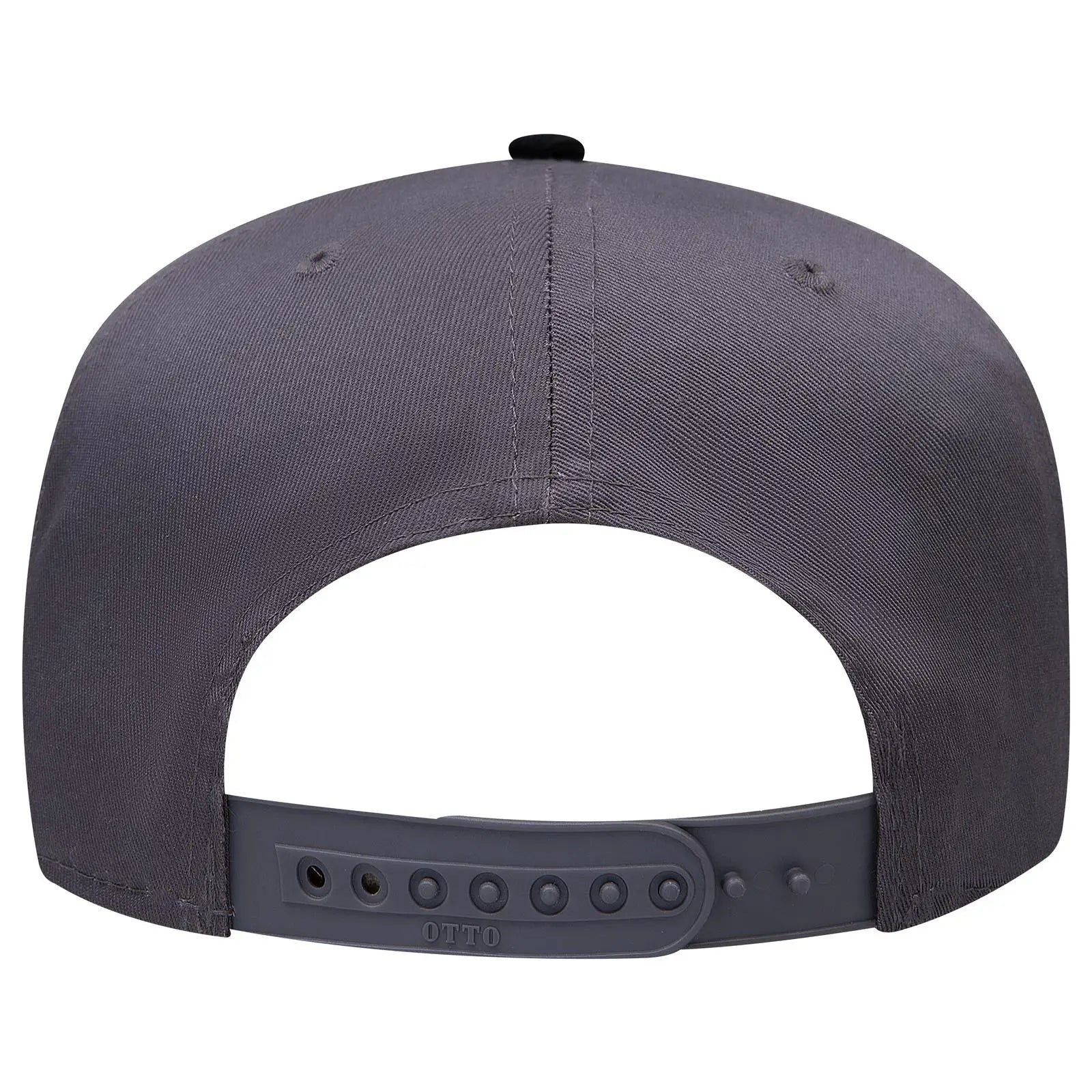 OTTO 31-069 5 Panel Mid Profile Baseball Cap - Blk/Ch.Gry - Blk/Ch.Gry / 6 1/2’’ - 7 5/8’’