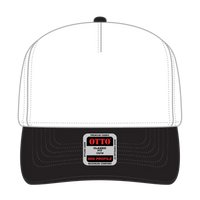 OTTO 31-069 5 Panel Mid Profile Baseball Cap - Blk/Wht - Blk/Wht / 6 1/2’’ - 7 5/8’’