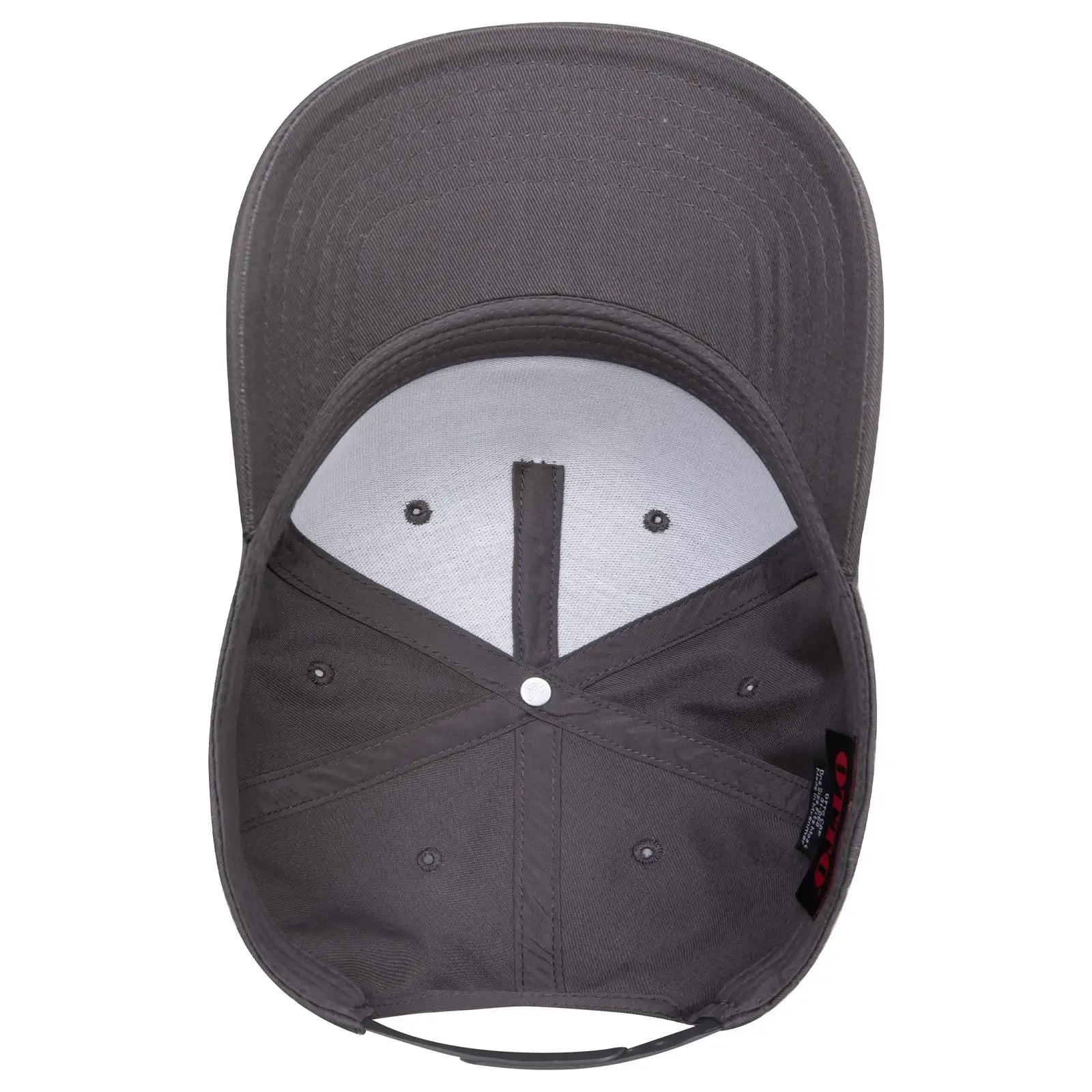 OTTO 31-069 5 Panel Mid Profile Baseball Cap - Char. Gray - Char. Gray / 6 1/2’’ - 7 5/8’’