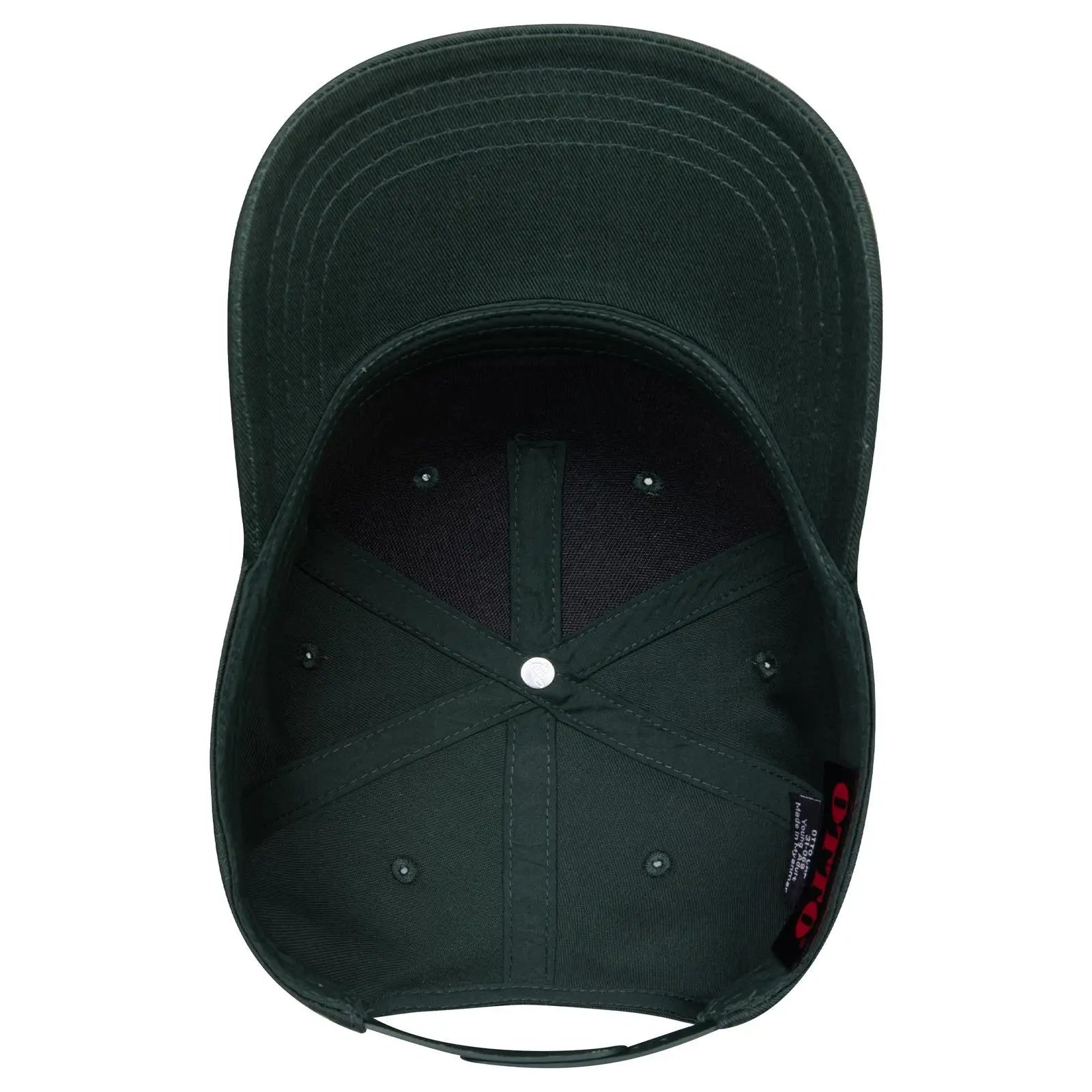 OTTO 31-069 5 Panel Mid Profile Baseball Cap - Dk. Green