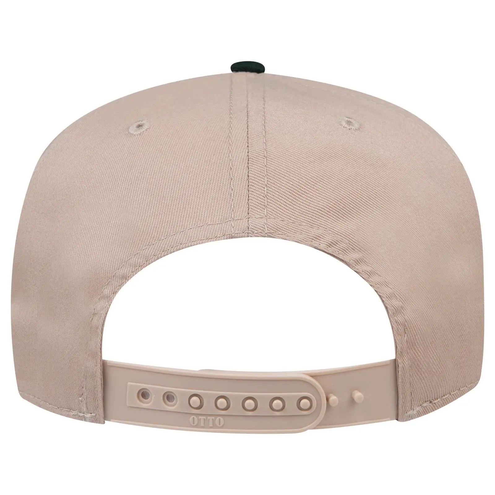 OTTO 31-069 5 Panel Mid Profile Baseball Cap - Dk.Grn/Kha - Dk.Grn/Kha / 6 1/2’’ - 7 5/8’’