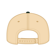 OTTO 31-069 5 Panel Mid Profile Baseball Cap - Dk.Grn/Natrl - Dk.Grn/Natrl / 6 1/2’’ - 7 5/8’’