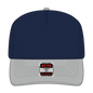 OTTO 31-069 5 Panel Mid Profile Baseball Cap - Gry/Nvy - Gry/Nvy / 6 1/2’’ - 7 5/8’’