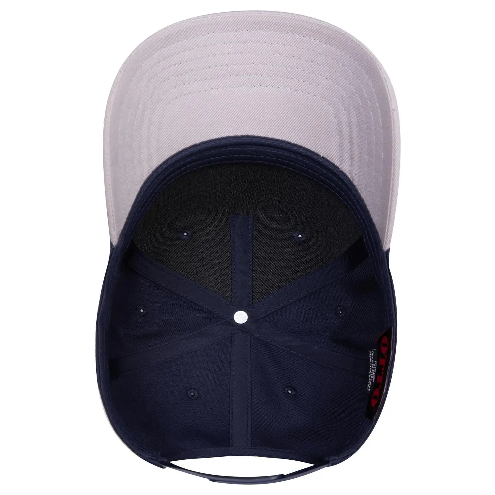 OTTO 31-069 5 Panel Mid Profile Baseball Cap - Gry/Nvy - Gry/Nvy / 6 1/2’’ - 7 5/8’’