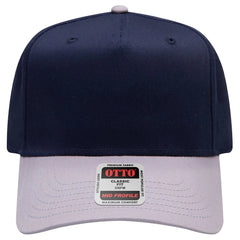 OTTO 31-069 5 Panel Mid Profile Baseball Cap - Gry/Nvy - Gry/Nvy / 6 1/2’’ - 7 5/8’’
