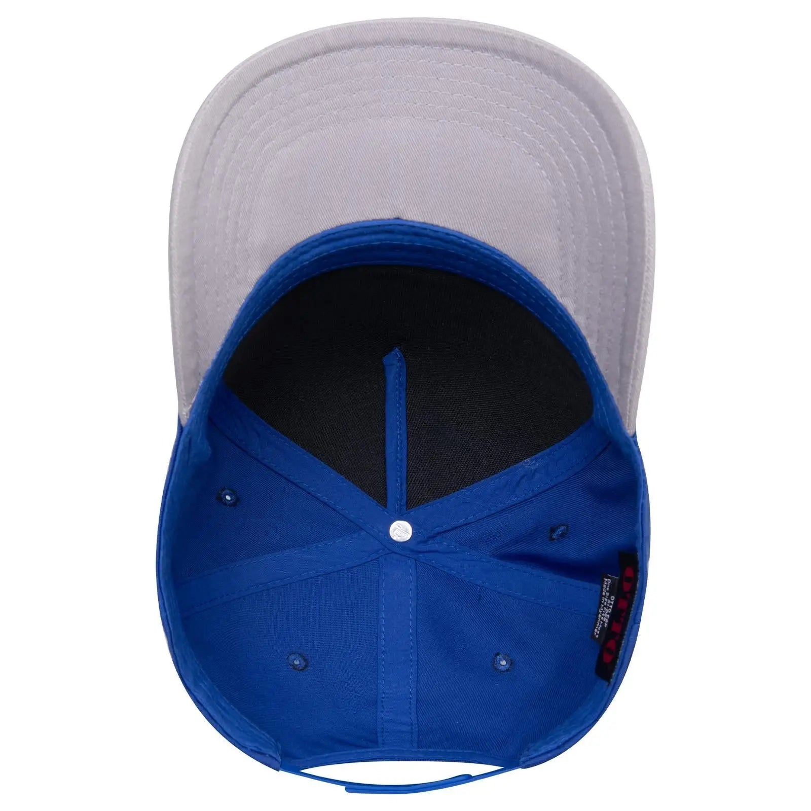 OTTO 31-069 5 Panel Mid Profile Baseball Cap - Gry/Ryl - Gry/Ryl / 6 1/2’’ - 7 5/8’’
