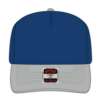 OTTO 31-069 5 Panel Mid Profile Baseball Cap - Gry/Ryl - Gry/Ryl / 6 1/2’’ - 7 5/8’’