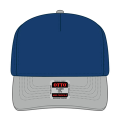 OTTO 31-069 5 Panel Mid Profile Baseball Cap - Gry/Ryl - Gry/Ryl / 6 1/2’’ - 7 5/8’’