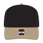 OTTO 31-069 5 Panel Mid Profile Baseball Cap - Kha/Blk - Kha/Blk / 6 1/2’’ - 7 5/8’’