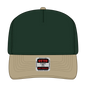 OTTO 31-069 5 Panel Mid Profile Baseball Cap - Kha/Dk.Grn - Kha/Dk.Grn / 6 1/2’’ - 7 5/8’’