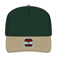 OTTO 31-069 5 Panel Mid Profile Baseball Cap - Kha/Dk.Grn - Kha/Dk.Grn / 6 1/2’’ - 7 5/8’’