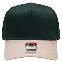 OTTO 31-069 5 Panel Mid Profile Baseball Cap - Kha/Dk.Grn - Kha/Dk.Grn / 6 1/2’’ - 7 5/8’’