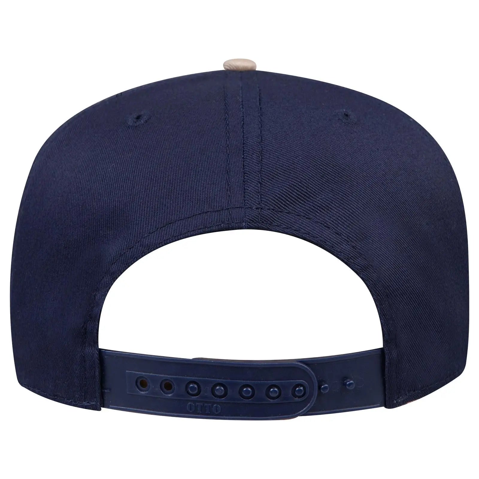 OTTO 31-069 5 Panel Mid Profile Baseball Cap - Kha/Nvy - Kha/Nvy / 6 1/2’’ - 7 5/8’’